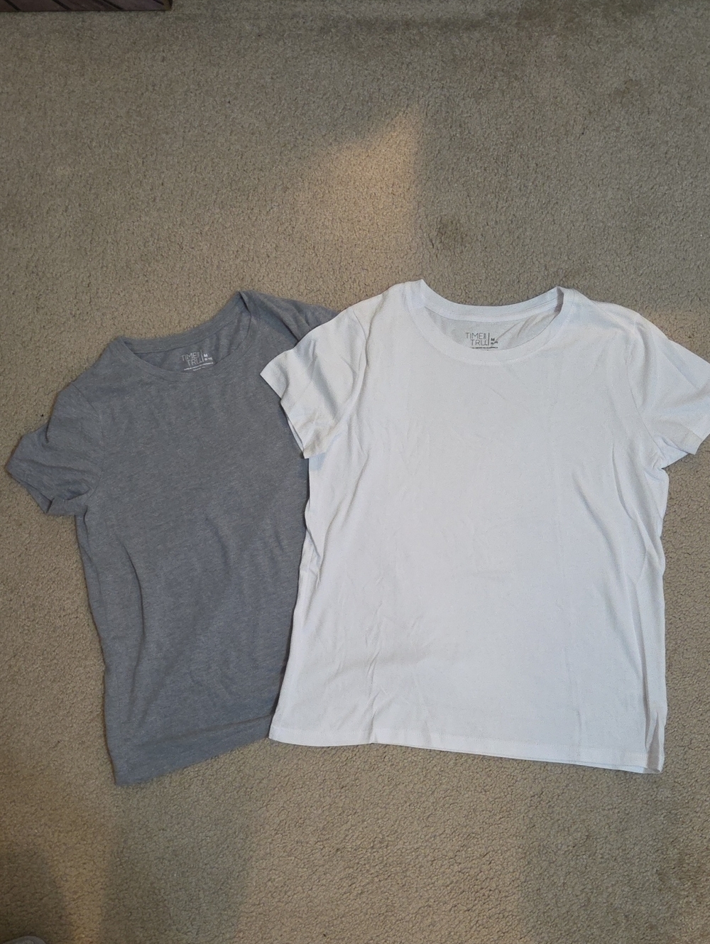 Classic Crewneck Women's- 2 Pack Of T-Shirt - White & Gray